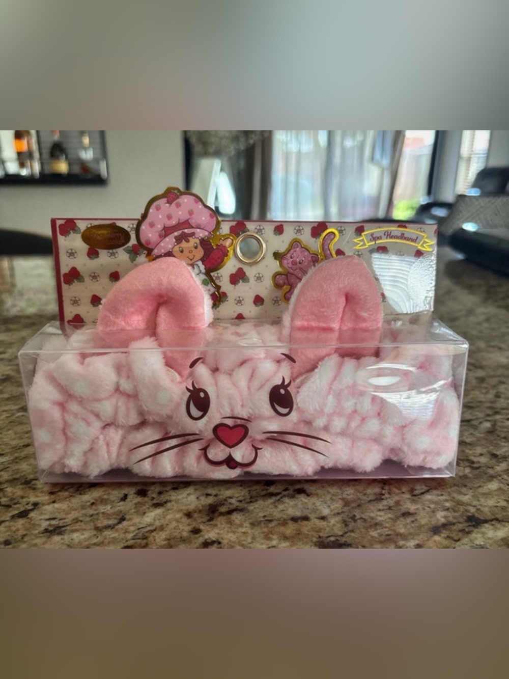 Plush Pink Bunny Ear Headband for Women & Kids